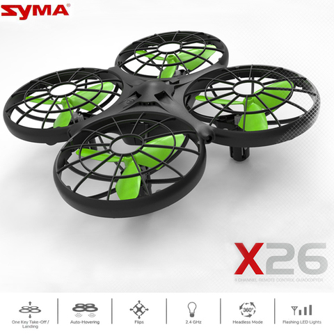 Syma-Mini Dron de Control remoto con infrarrojos para niños, juguete sensorial para evitar obstáculos, helicóptero Rc X26 ► Foto 1/6