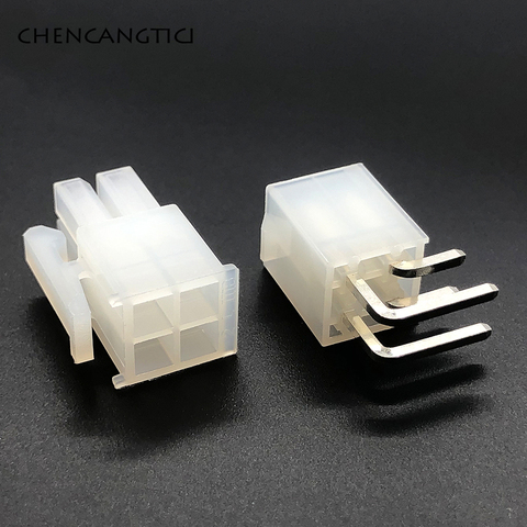 5 Sets 4 Pin forma curva aguja Terminal de cable eléctrico conector de 4,2 MM enchufe para PCB de la CPU del coche de la motocicleta 5557-4Y 5557, 5569 ► Foto 1/6