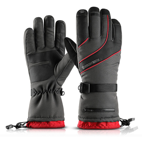 Guantes de esquí de invierno con pantalla táctil para hombre y mujer, para nieve, deportes al aire libre, impermeables, cálidos, para moto, Snowboard, esquí ► Foto 1/6