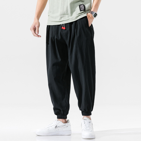 Pantalones bombachos informales de algodón para hombre, pantalón holgado de estilo chino Harajuku, para correr, de verano, 2022 ► Foto 1/5