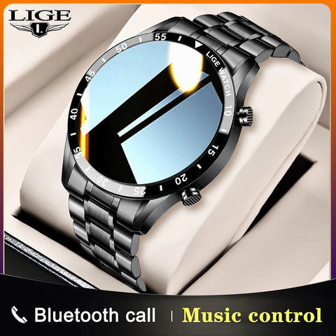 LIGE-reloj inteligente para hombre, accesorio de pulsera resistente al agua IP68 con Bluetooth y pantalla completamente táctil, perfecto para deporte, Android e ios, novedad de 2022 ► Foto 1/6