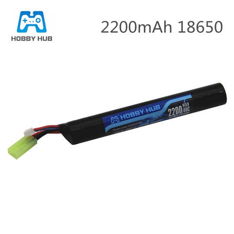 Hobby Hub Lipo Power-batería Airsoft gub, 7,4 V, 2200MAH, 40C, AKKU, minipistola de juguetes Airsoft, 7,4 V, 2200mAh, piezas de modelo de batería ► Foto 1/3