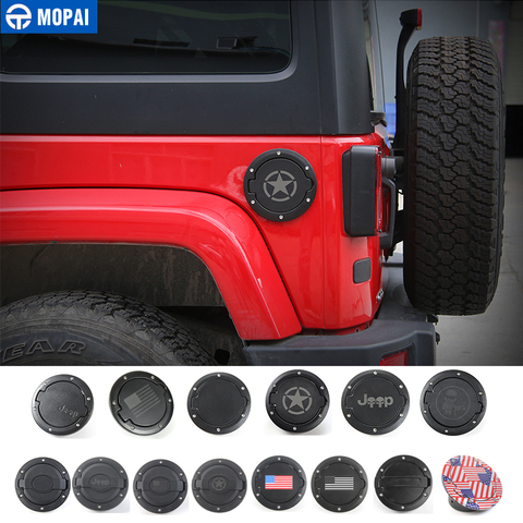 MOPAI cubre tanque para Jeep Wrangler JK 2007-2017 tapa de aceite de tapa de cubierta de tanque de combustible para Jeep Wrangler coche accesorios de estilo ► Foto 1/6