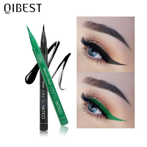 QIBEST-Lápiz Delineador de ojos líquido, resistente al agua, de secado rápido, maquillaje mate largo de 12 colores, delineador de ojo colorido, cosmético TSLM2, 1 ud. ► Foto 1/1