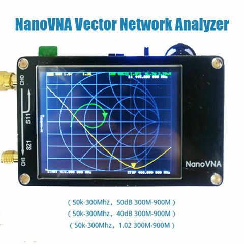 NanoVNA-pantalla LCD de 2,8 pulgadas VNA HF VHF UHF, red vectorial UV, Analizador de antena del analizador + batería ► Foto 1/6