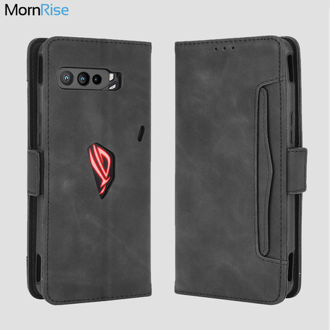 Funda magnética con tapa para teléfono móvil Asus ROG 3 ZS661KS, funda tipo billetera para móvil ROG Phone3, tarjetero de cuero de lujo ► Foto 1/6