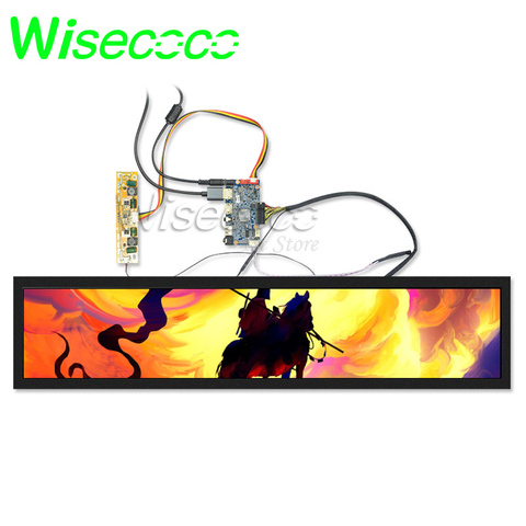 Wisecoco 28 pulgadas supermercado caja de juegos recreativos Monitor LCD de borde de la plataforma ultraancho barra alargada LCD 1920*360 de alta luminosidad ► Foto 1/6