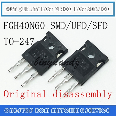 5 uds 10 Uds FGH40N60 FGH40N60SFD FGH40N60SMD FGH40N60UFD-247 Original desmontaje ► Foto 1/3