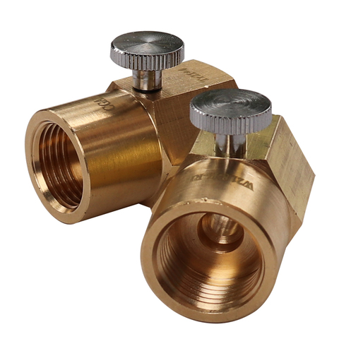 HPAT adaptador de estación de recarga de flujo de cilindro de Soda de agua espumosa con válvula de purga, conector TR21.4 a W21.8-14 o CGA320 ► Foto 1/5