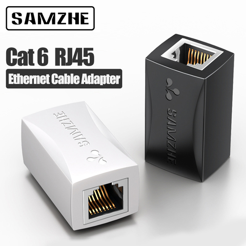 SAMZHE-Adaptador de Cable Ethernet 8P8C RJ45, Conector de extensión de Cable Lan para conexión a Internet, hembra a hembra ► Foto 1/6