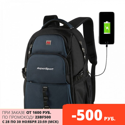 Mochila para hombre con protección contra robo y carga USB adecuada para mochila de viaje multifunción para ordenador portátil de 15-17 pulgadas ► Foto 1/6