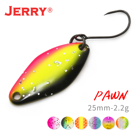 Jerry-señuelo de pesca giratorio de trucha, cuchara de Metal Artificial UL, 2,2g, recubrimiento UV, señuelo duro brillante, aparejos de pesca de Lago ► Foto 1/6