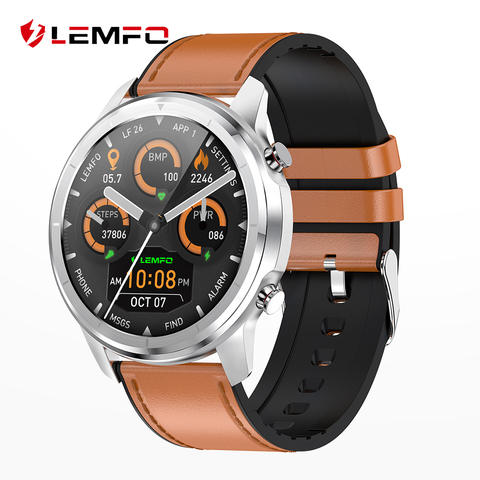 LEMFO LF26 1,3 pulgadas completamente táctil 360*360 HD Amoled pantalla reloj inteligente hombres Bluetooth 5,0 reloj de clima cara Smartwatch para Android ► Foto 1/6