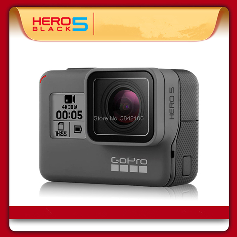 Gopro-Cámara de acción HERO 5, cámara negra para deportes al aire libre, con vídeo 4K Ultra HD, gopro 5 ► Foto 1/6