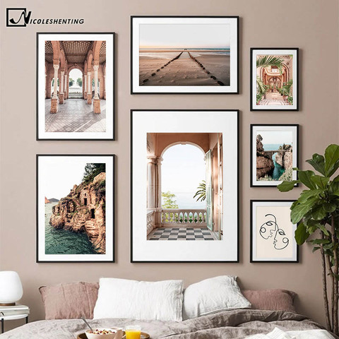 Arquitectura lugar famoso póster de viaje PAISAJE NÓRDICO lona impresión mar naturaleza pintura fotografía imagen moderna Casa Decor ► Foto 1/6