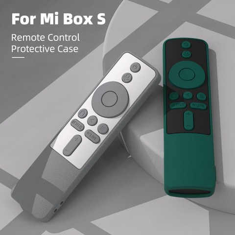 SIKAI-fundas completas para xiaomi mi tv box s, con bluetooth, wifi, control remoto inteligente, cubierta de silicona a prueba de golpes para mi tv stick ► Foto 1/6