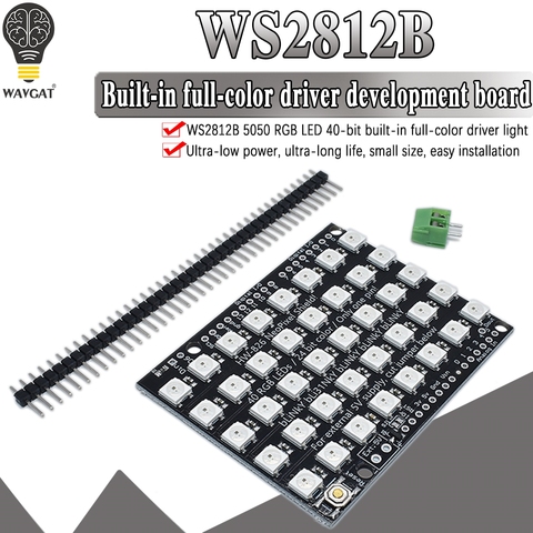 WS2812B, 40 LED RGB, WS2812, 5X8 píxeles, protector de matriz de puntos, tablero de módulo LED direccionable para Arduino UNO R3 ► Foto 1/6