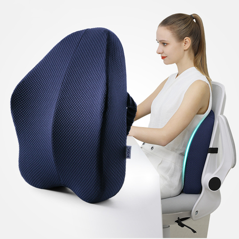 Cojín de espuma con memoria para soporte Lumbar, almohada ortopédica de cintura para masaje, silla de oficina, almohada, cojín para aliviar el dolor de coxis, cojín de asiento de coche ► Foto 1/6