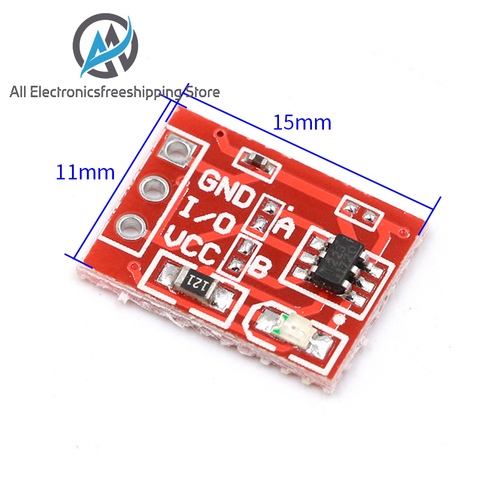 Nuevo TTP223 Módulo de botón táctil Tipo de condensador de canal único auto bloqueo Interruptor táctil sensor para Arduino ► Foto 1/6