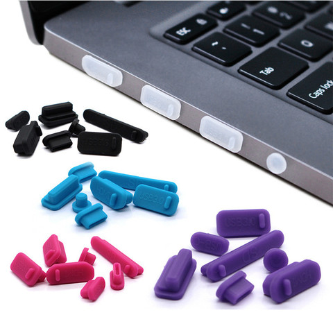 13 unids/set ordenador Universal Anti cubierta de tapón de polvo de silicona suave para portátil Usb enchufe a prueba de polvo Notebook Accesorios ► Foto 1/6