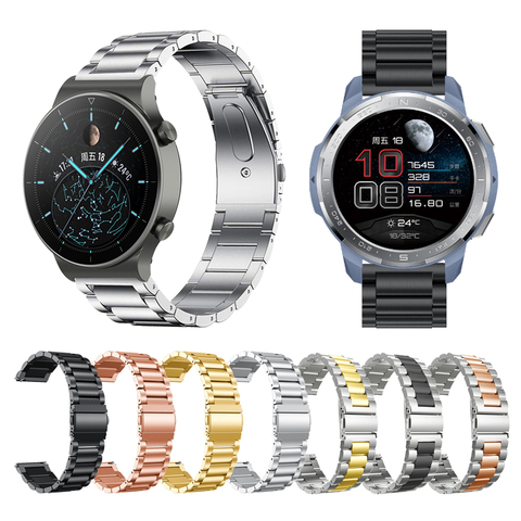 Correa de Metal clásica para reloj inteligente, pulsera de acero inoxidable para HUAWEI WATCH GT 2 Pro GT2, Honor GS Pro / ES ► Foto 1/6