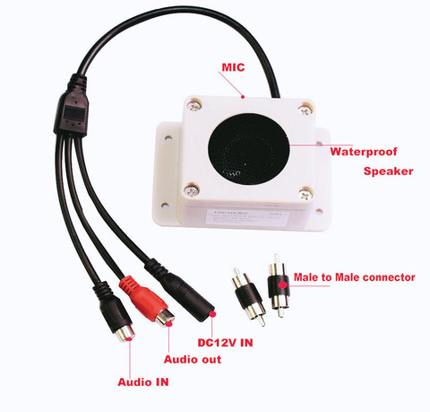 Micrófono con altavoz en 1 para cámara de seguridad exterior, dispositivo impermeable para cámara IP, grabación de Audio, Radio bidireccional, interfono ► Foto 1/6