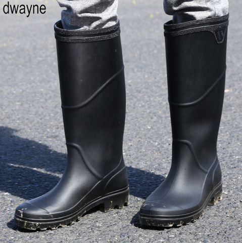 Botas de lluvia para hombre, botas de pesca para invierno, trabajo, antideslizantes, de goma, cálidas, impermeables, para lluvia, nieve, 2022 ► Foto 1/5