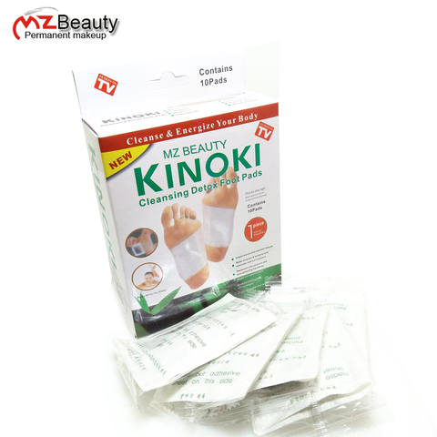 Almohadillas de desintoxicación limpiadoras para los pies/almohadillas de desintoxicación kinoki para los pies parches con caja de venta al por menor y adhesivo (5 cajas = 50 Uds. + 50 Uds. Adhesivos) ► Foto 1/6