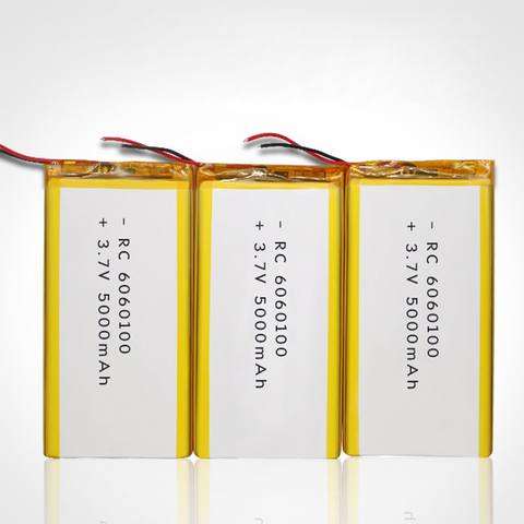 Intercomunicador con batería de litio de alta capacidad, instrumento de depilación, batería de litio para libros electrónicos, 3,7 V, 6060100-5000mA, nuevo ► Foto 1/5