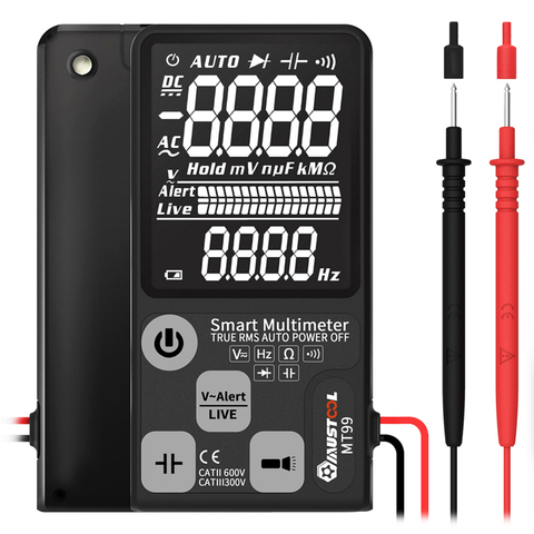 MUSTOOL actualizado MT99 valores eficaces verdaderos 9999 recuentos multímetro Digital ultragrande EBTN LCD pantalla 3-expositor con líneas totalmente automático-rango DMM ► Foto 1/6