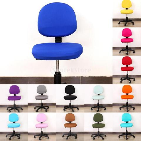 Funda para silla de ordenador Universal de oficina, fundas para asiento de escritorio giratorias, fundas para el hogar, funda trasera para asiento de Silla, Funda Universal para silla ► Foto 1/6