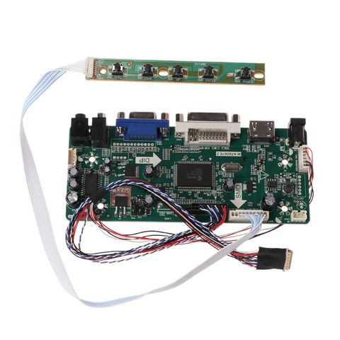 Placa de controlador LCD DVI VGA Audio PC módulo controlador compatible con HDMI DIY Kit de 15,6 
