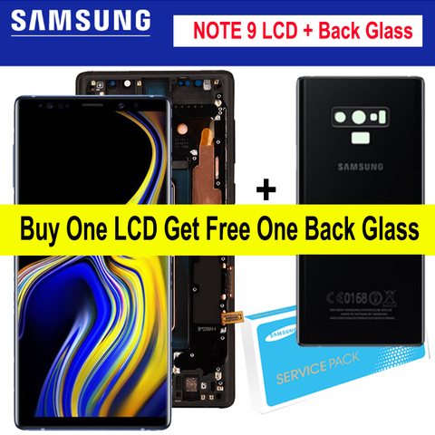 Pantalla LCD Super AMOLED de 6,4 pulgadas para Samsung Galaxy Note 9, montaje de digitalizador de pantalla táctil, piezas de reparación con cristal trasero ► Foto 1/2