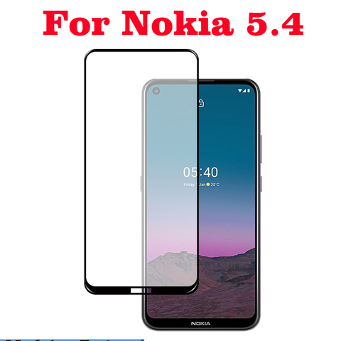 3D pegamento total de vidrio templado para Nokia 5,4 de la cubierta completa 9H película Protector de pantalla a prueba de explosiones para Nokia 5,4 ► Foto 1/6