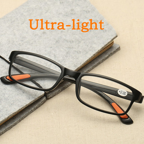 Gafas de lectura ultraligeras TR90 para hombre y mujer, lentes Retro claros, presbicia, lector de gafas + 1,5 2,0 3,0 4,0 ► Foto 1/6