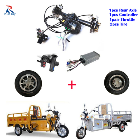 Motor eléctrico Rickshaw Blcd, propulsor de eje trasero 48V/60V/72V, 500W/650W/800W/1000W/1200W con freno de disco y neumático de 90cm ► Foto 1/6