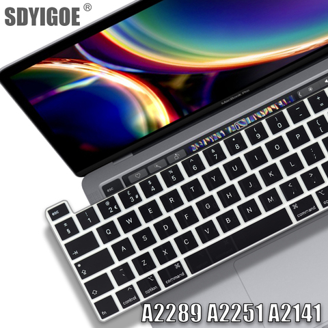 Funda protectora para teclado de macbook pro 13 2022, película protectora para portátil de 13 pulgadas, A2289, A2251, A2141, macbook pro 16 ► Foto 1/6