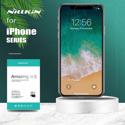 Nillkin-Protector de pantalla de vidrio templado para iPhone, Protector de pantalla de vidrio templado para iPhone 12 11 Pro XS MAX XR XS Max 6 6S 7 8 Plus SE 2022 ► Foto 1/6