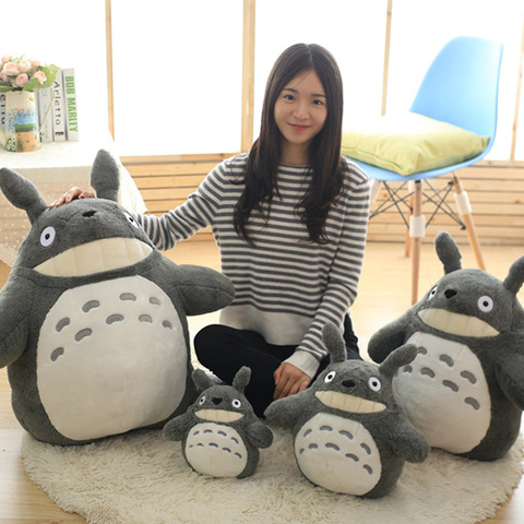 Juguetes de peluche Adorable de Totoro para niños, muñecos de felpa de animales de dibujos animados Kawaii con hoja de loto o dientes ► Foto 1/6