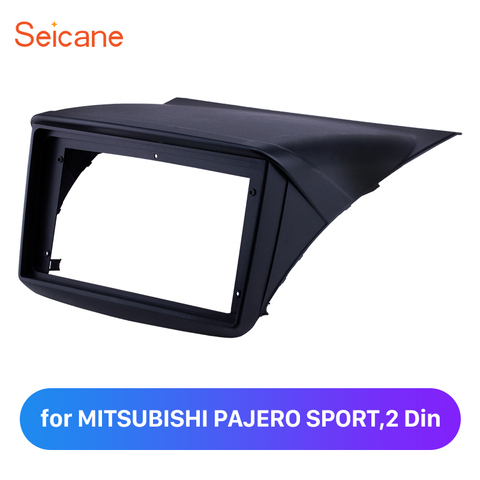 Seicane coche de 9 pulgadas Marco de salpicadero para Radio para Mitsubishi Pajero Sport 2 L200 tritón 2008 - 2016 Kit de montaje de Panel 2 din ► Foto 1/6