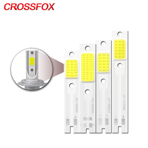 CROSSFOX C6 COB Chips LED bombillas de faro delantero de coche H1 H3 H4 H7 9005 9006 H11 fuente de luz blanco frío 6000K lámpara reemplazar C6 ► Foto 1/6