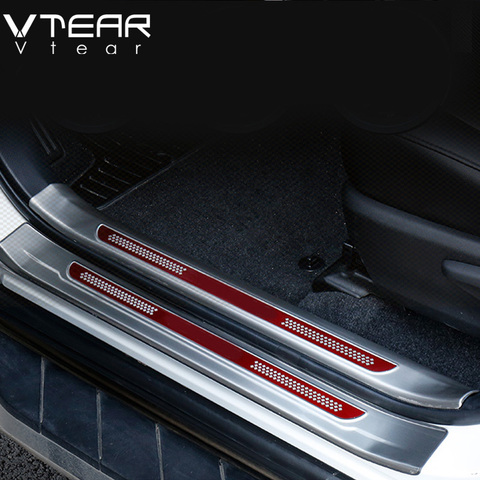 Vtear para Toyota RAV4 RAV 4 2013-2022 de acero inoxidable dentro de la puerta ventana Protector Pedal desgaste placa Cubierta adornos accesorios ► Foto 1/6