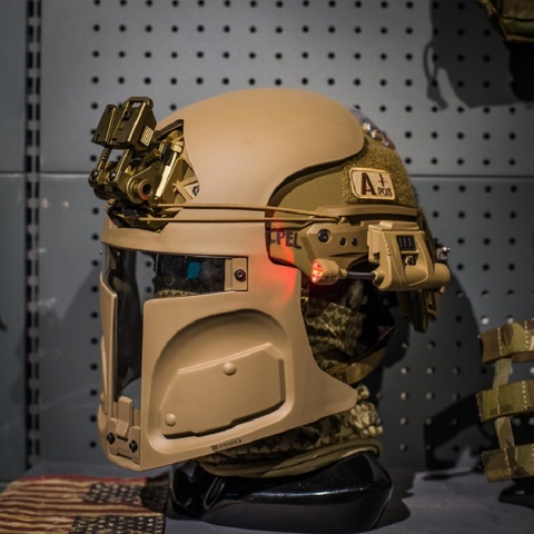 Casco táctico del ejército para cazador, máscara de ciencia ficción ► Foto 1/5