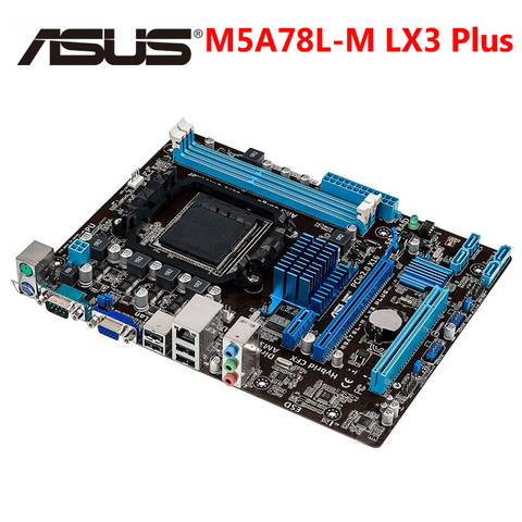 ASUS-placa base usada M5A78L-M LX3 Plus, M5A78L M LX 3 Plus, enchufe AM3 +, placa base de escritorio DDR3 AMD 760G 16GB ► Foto 1/2