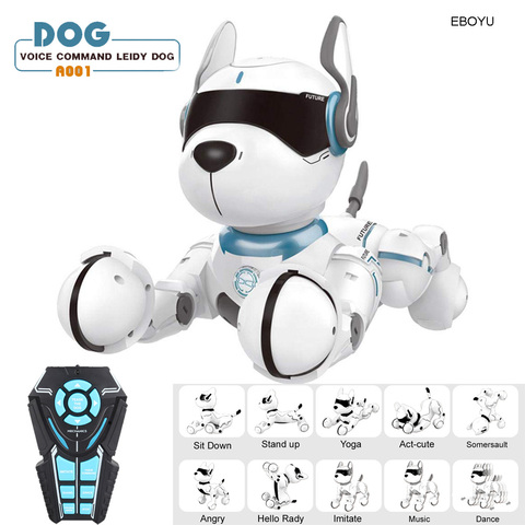 JXD A001 Smart Talking RC Robot perro paseo y baile interactivo mascota cachorro Robot perro Control remoto de voz juguete inteligente para niños ► Foto 1/6