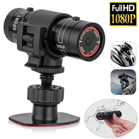 Mini F9 HD Cámara deportiva bicicleta motocicleta casco cámara de acción deportiva Full HD 1080 P DVR Cámara deportiva extrema dfdf ► Foto 1/6