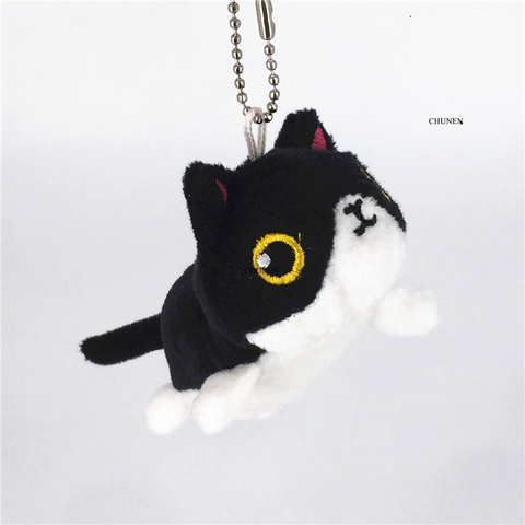 7CM aprox Juguete de peluche de gato negro, llavero, regalo, muñeca ► Foto 1/6