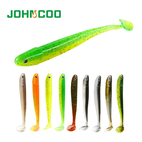 Señuelo de pesca señuelo suave Shad cebo de pesca Artificial Jig carnada de gusano lubina de silicona señuelo de pececillo Pasca JOHNCOO señuelo suave ► Foto 1/6