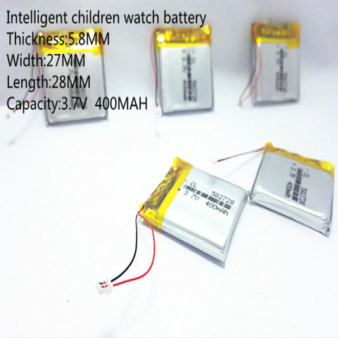 Batería de iones de litio recargable para niños, 10 Uds., 3,7 V, 400mAh, li-polímero, para Q50 G700S K92 G36 Y3, relojes inteligentes mp3 582728 602828 ► Foto 1/5