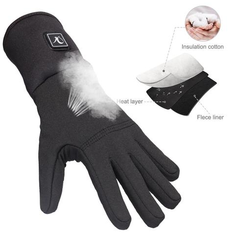 Guantes calefactables para invierno, Guantes Térmicos con batería para esquiar al aire libre, ciclismo deportivo, resistentes al viento y al agua ► Foto 1/6